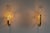 Mid-Century Modern Vintage Hollywood Regency Murano Graniglia Glass Leaf Wall Sconces in Brass, 1970s, Set of 2 For Sale - Image 3 of 18