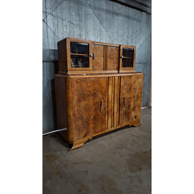 Art Deco Bar Cabinet in Walnut For Sale - Image 4 of 14