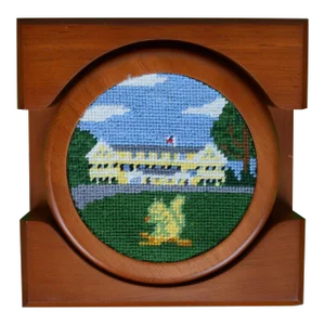 Set of 4 The Country Club/ S&b Needlepoint Coasters