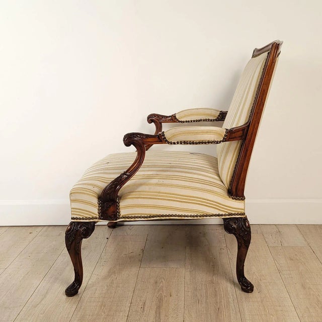 French Open Armchair in the Louis XIV Style, 19th Century For Sale - Image 9 of 9