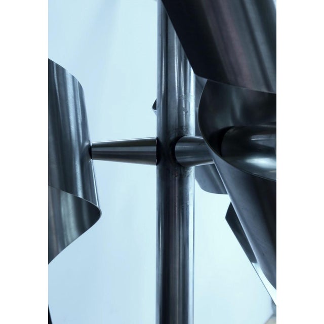 Space Age Stainless Steel Chandelier, 1960s For Sale - Image 9 of 14