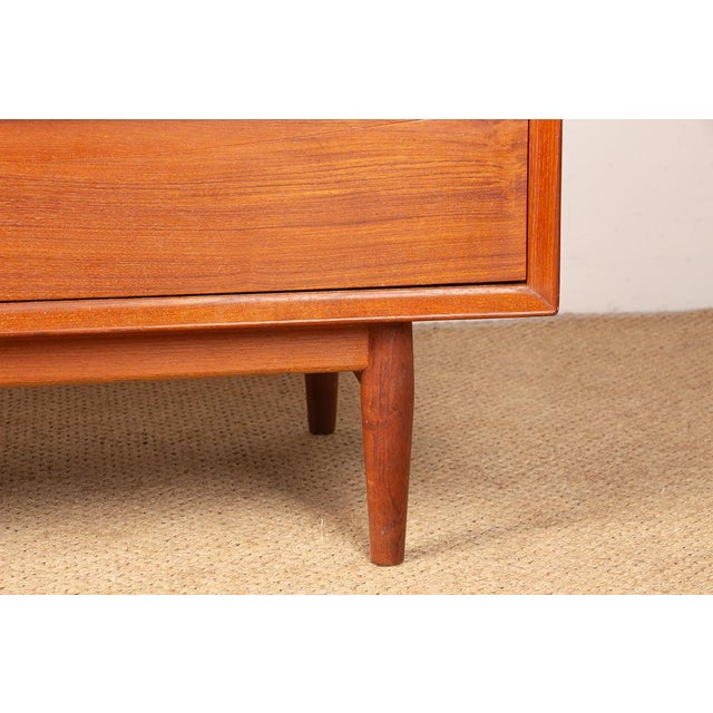 Arne Vodder Danish Teak Chest of Four Drawers by Arne Vodder for Sibast, 1960 For Sale - Image 4 of 16