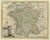 Small Antique Map of France with Decorative Title Cartouche, 1754 For Sale