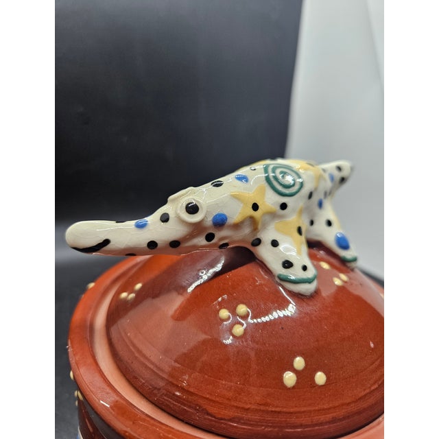 Pritchett & Shelby 1991 Art Pottery Vase Jar Imagine Dragon Dove Animalia