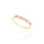 0.35 Ctw Pink Sapphire and Diamond Band 14k Solid Yellow Gold Size 6 For Sale - Image 4 of 6