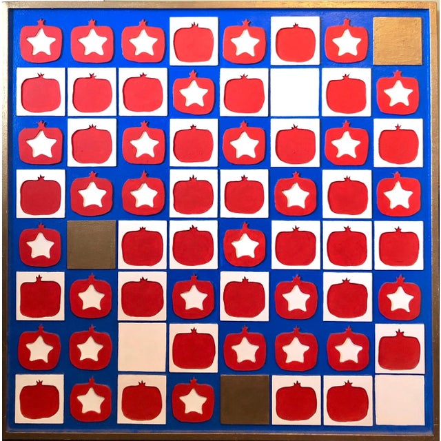 Oded Halahmy, Red White Blue Americana Wall Hanging Painting Sculpture American Flag Motif, 2008 For Sale - Image 10 of 10
