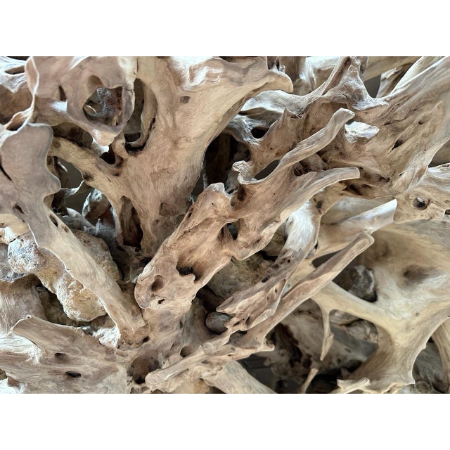 Contemporary Andrianna Shamaris Monumental Teak and Rock Coffee Table, Screen or Headboard For Sale - Image 3 of 18