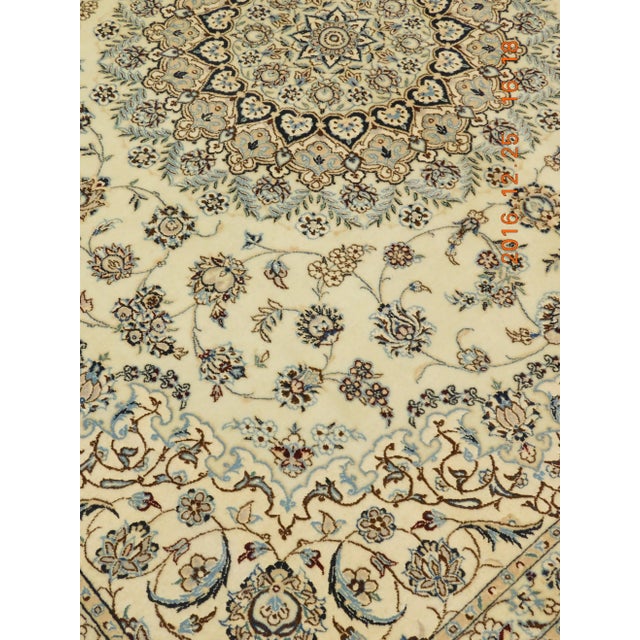 Persian Wool & Silk Rug - 6'10"x 6'10" For Sale - Image 4 of 10