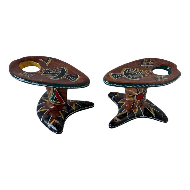 Majolica Ceramic Hangers from Deruta, Italy, 1960s, Set of 2 For Sale