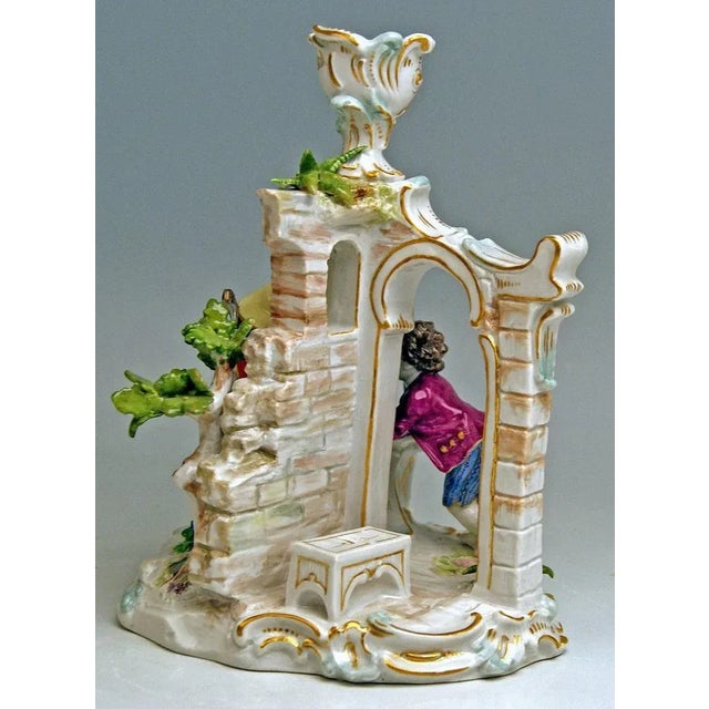 Model R 185 Candlestick Figurines from Meissen, 1870 For Sale - Image 4 of 7