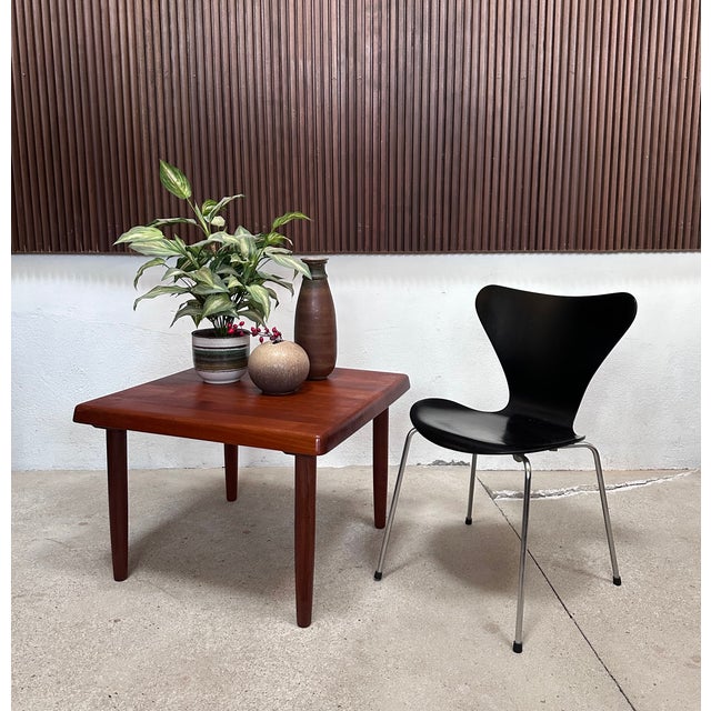 Mid-Century Modern Square Coffee Table in Teakwood by Niels Bach, Denmark, 1960s For Sale - Image 3 of 18