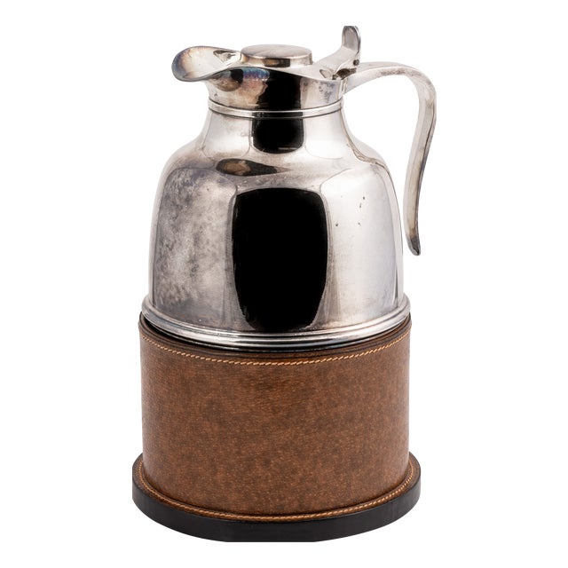 Vintage 20th Century Italian Silver Plated Hot Water Flask from Gucci, 1980s For Sale