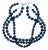 Ajd 18.5 Inch Necklace of Highly Polished Faceted Black Onyx For Sale