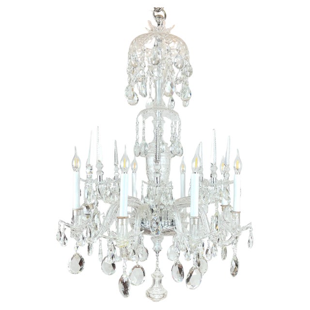 Italian Bohemian Crystal Eight-Light Chandelier, 1950s For Sale - Image 14 of 14