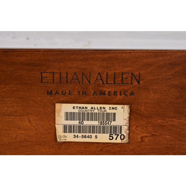 Ethan Allen French Louis Philippe Flame Mahogany Queen Size Sleigh Bed For Sale - Image 10 of 11
