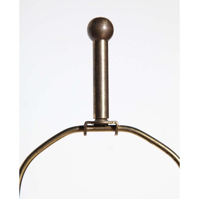 Wood 1950s Ingrid Atterberg for Upsala Ekeby Brown and White "Spiral" Ceramic Lamp For Sale - Image 7 of 10