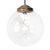 Metal Large Vintage Clear Glass and Brass Globe Pendant Light For Sale - Image 7 of 7
