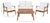 Mid-Century Modern Castalia 4-Piece Outdoor Living Set, Natural/Beige Cushion For Sale - Image 3 of 9