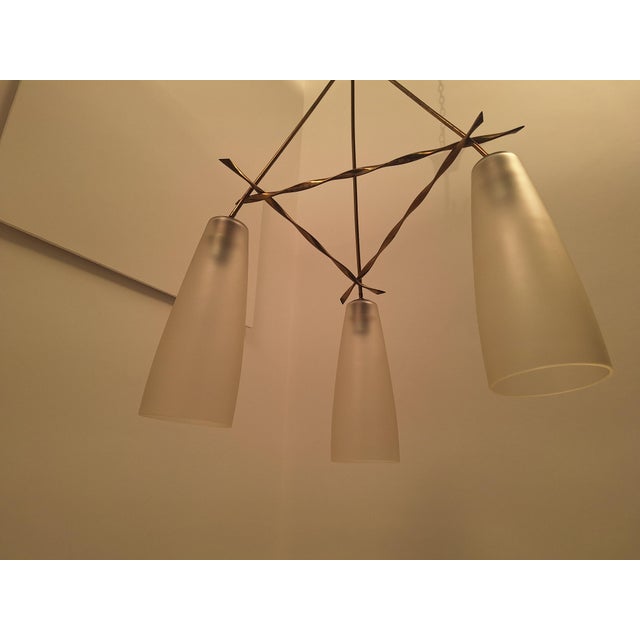 Vintage Pendant Light with Twisted Brass Structure from Fontana Arte, 1950s For Sale - Image 10 of 18
