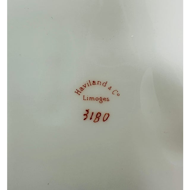 Antique Haviland Limoges Covered Tureen | Schleiger 222 (Factory 3180) "Cherry Blossom" Floral | Pink & Gold For Sale - Image 16 of 17