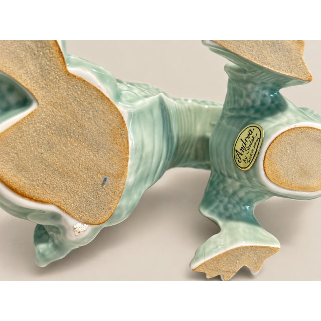 Green MCM Porcelain Celadon Andrea by Sadek Dragon Figurine For Sale - Image 8 of 8