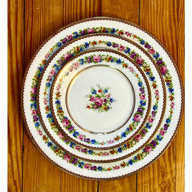 Mid 20th Century French Limoges Raynaud Plates - Set of 3 For Sale - Image 5 of 11