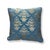 Vintage Italian Turquoise and Gold design Cotton Pillow