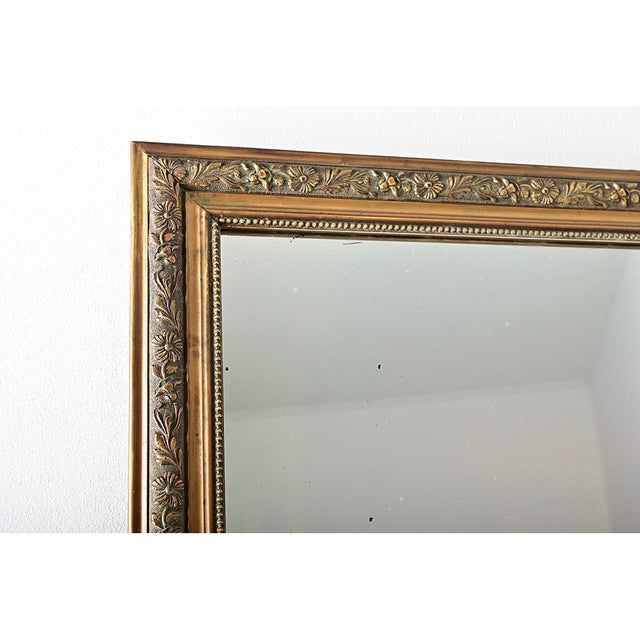 French 19th Century Large Art Nouveau Gilt Mirror For Sale - Image 13 of 14