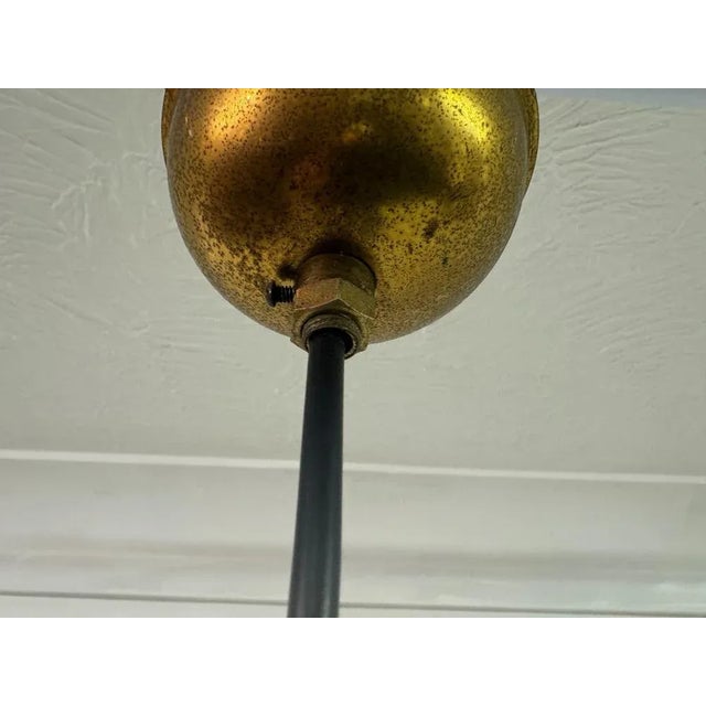 Italian Green and White Glass Ceiling Pendant, 1960s For Sale - Image 9 of 11