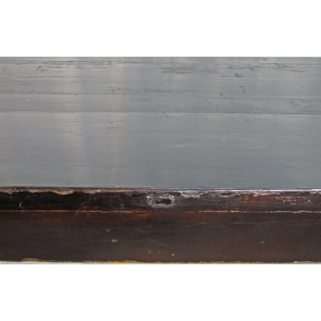 35" Tall Antique Black Lacquer Table For Sale - Image 11 of 12