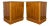 Pair of French Mid-Century Mahogany Veneered Nightstands With Original Hardware For Sale