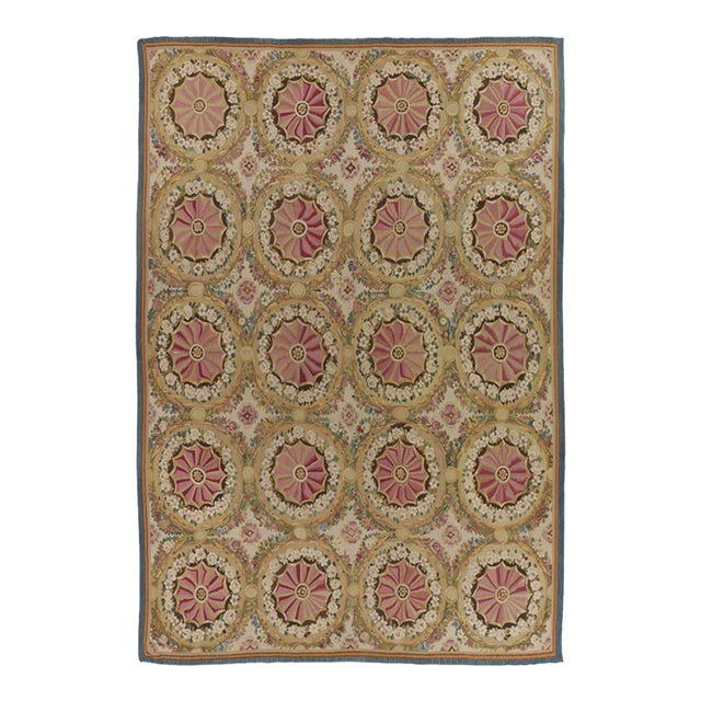 Oversized Vintage French Aubusson Rug by Rug & Kilim, France, 1950-1959 For Sale