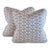 Designer Vicki Payne Free Spirit Aqua Ivory Gray Modern Fleur De Lis Pillow Covers- a Pair For Sale