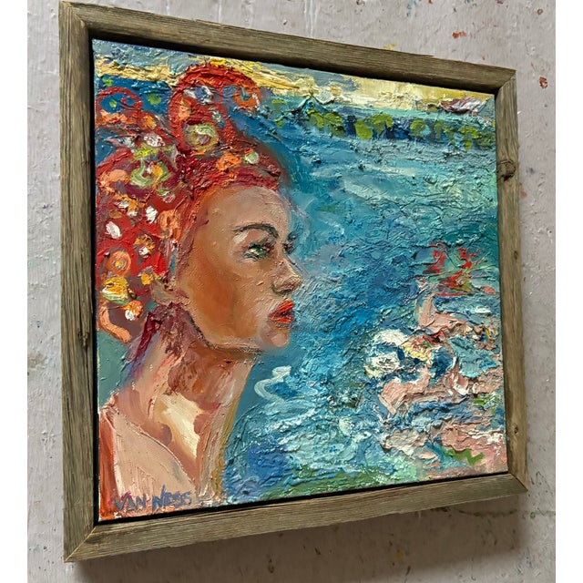 Portrait of a Woman, Original Oil Painting, by Van Ness For Sale In Saint Louis - Image 6 of 9