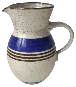Mid-Century Danish Striped Stoneware Pitcher from Michael Andersen, 1960s
