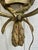 Antique Ornate Bronze French Empire Style Garland Sconce With Versace Style Sunface Detail For Sale - Image 4 of 7