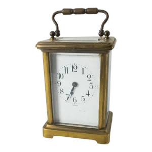 Late 19th Century French Bronze Miniature Carriage Clock by Couai