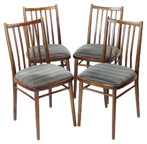 Dining Chairs in Dark Oak from Ton, Former Czechoslovakia, 1960s, Set of 4
