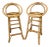 Set of Vintage Tiki Bar Stools in Bamboo For Sale