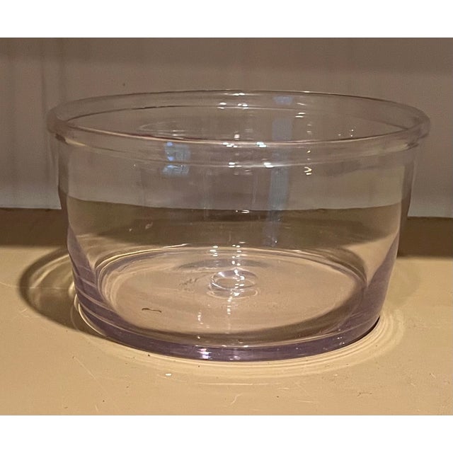 Antique 19th Century American Free Form Blown Glass Bowl With Rolled Lip and Polished Pontil For Sale - Image 12 of 17