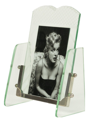 Mid-Century Picture Frame in Glass and Steel attributed to Fontana Arte, Italy, 1950s