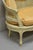 Vintage French Louis XV Victorian Style Small Cream Painted Settee Loveseat Sofa For Sale In Philadelphia - Image 6 of 12