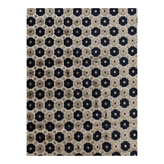 Modern Zimmer and Rhode Cut Velvet Geometric Fabric For Sale