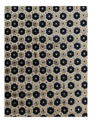 Modern Zimmer and Rhode Cut Velvet Geometric Fabric
