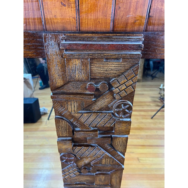 1970s Pueblo Style Brutalist Dresser Mirror For Sale - Image 11 of 12