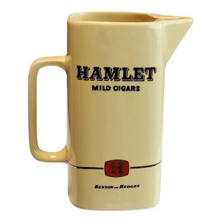 1960s Mid-Century Modern English Hamlet Cigars Whiskey Water Pitcher For Sale