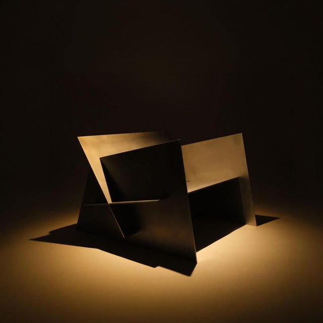 Gold Romulus Aluminium Armchair by Bureau of Entropy For Sale - Image 8 of 12