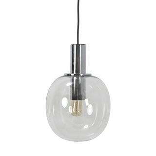 Hanging Lamp in Chrome and Glass For Sale