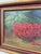 Green Mid 20th Century Oil Painting Still Life Bowl of Cherries, Gold Frame Art, Green Accents For Sale - Image 8 of 8