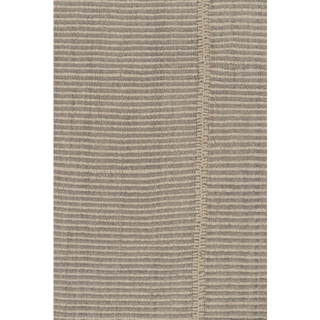 Contemporary Rug & Kilim’s Contemporary Kilim in Gray & Cream For Sale - Image 3 of 7
